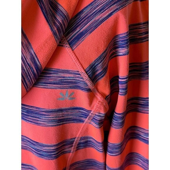 Lukka Pink And Purple Striped Hooded Full Zip‎ Athletic Active Jacket Size M - Picture 8 of 10
